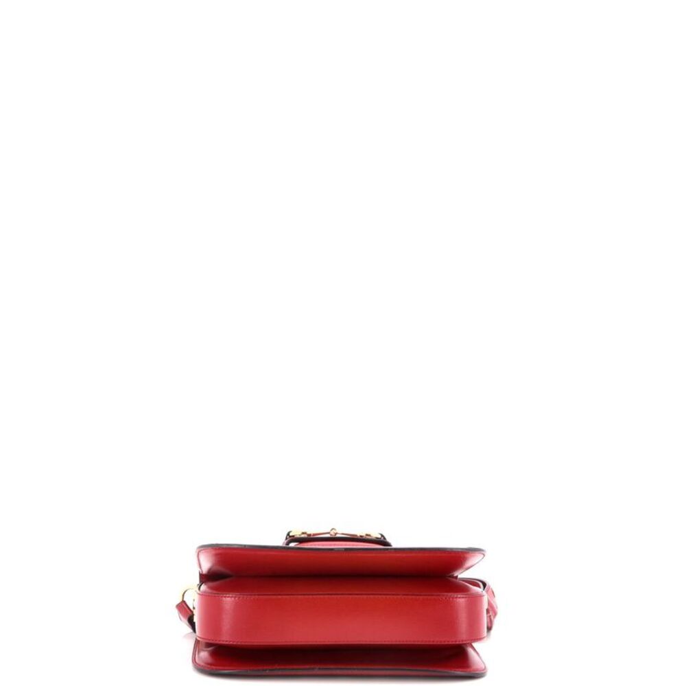 Gucci Horsebit 1955 Shoulder Bag GG Coated Canvas Small Brown, Red - Picture 4 of 6